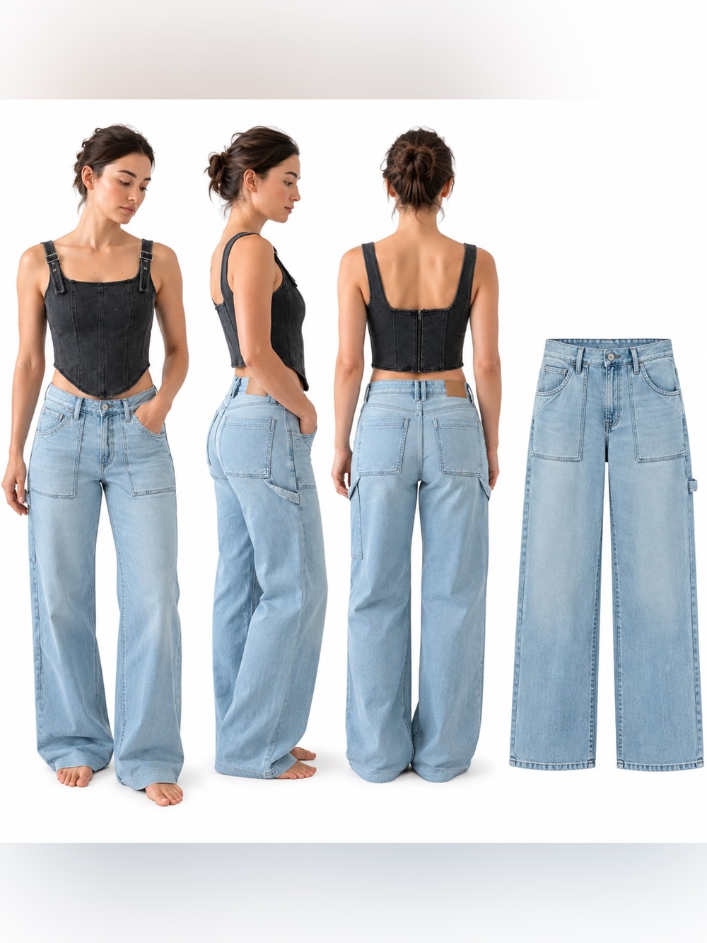 American Eagle Wide-Leg Jeans-size 2
